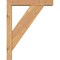 Ekena Millwork Traditional Block Smooth Bracket w/ Offset Brace, Western Red Cedar, 3 1/2"W x 14"D x 18"H BKT0402X14X18TRA05SWR - alternate 2